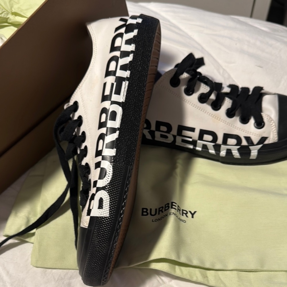 Burberry Larkhall Optic White Low Top Sneakers